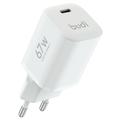 Budi AC310EW 67W GaN USB-C-Schnellladegerät mit Power Delivery - Weiß