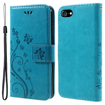 iPhone 7/8/SE (2020)/SE (2022) Butterfly Serie Wallet Schutzhülle