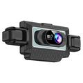 C313 4-Kanal-1080p-WiFi-Dashcam mit Rückfahrkamera - Innen-/Außenaufzeichnung - Schwarz