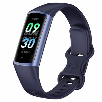 C68 1.1" Smart-Armband Slim Fitness-Uhr mit Herzfrequenz Gesundheit Überwachung - blau