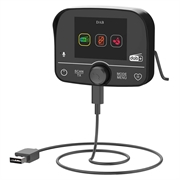 C9 Auto-DAB+-Digitalradioempfänger - Bluetooth 5.0, Touch-Display, USB-C, FM-Transmitter und AUX-Ausgang - Schwarz