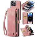 Caseme 2-in-1 Multifunktions iPhone 14 Pro Max Wallet Hülle - Rosa