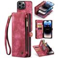 Caseme 2-in-1 Multifunktions iPhone 14 Pro Max Wallet Hülle - Rot