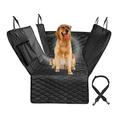 CWD007 Luxus Auto Hundesitz Abdeckung mit Mesh-Fenster & Storage-Taschen - schwarz