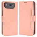 Cardholder Serie Asus ROG Phone 6/6 Pro Schutzhülle mit Geldbörse - Pink