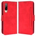 Cardholder Serie HTC Desire 22 Pro Schutzhülle mit Geldbörse - Rot