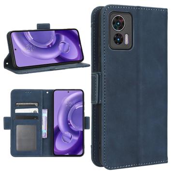 Cardholder Serie Motorola Edge 30 Neo Wallet Hülle - Blau