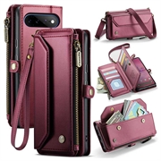 Google Pixel 11 Pro XL CaseMe C36 RFID-blockierende Wallet-Hülle - Rot