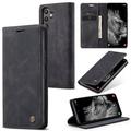 Samsung Galaxy A34 5G Caseme 013 Serie Schutzhülle mit Geldbörse - Schwarz