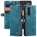 Caseme 013 Serie Samsung Galaxy Z Fold4 Schutzhülle mit Geldbörse - Blau