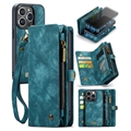 iPhone 15 Pro Max Caseme 2-in-1 Multifunktions Wallet Hülle - Blau
