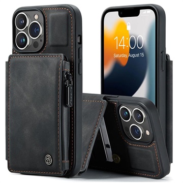 Caseme C20 Reißverschlusstasche iPhone 13 Pro Hybrid Case - Schwarz