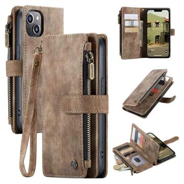 Caseme C30 Multifunktions iPhone 14 Plus Wallet Hülle - Braun