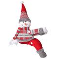 Weihnachtlicher Plüsch-Vorhanghalter mit Motiv – Schneemann