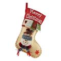 Weihnachtsstrumpf mit 3D-Figur – 46 x 30cm – Schneemann