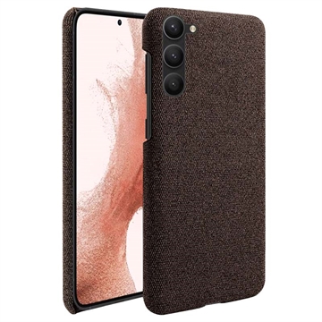 Samsung Galaxy S23 5G Stoffbeschichtetes Kunststoff Hülle - Braun