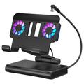 Kühl-Dockingstation mit USB-Hub für Asus ROG Ally X, Steam Deck, Nintendo Switch - Mattschwarz