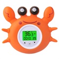 Schwimmendes Badethermometer in Krabbenform mit Raumtemperatur