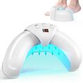 Sichelförmige, faltbare Mini UV-Nagellampe mit LCD-Display - Weiß