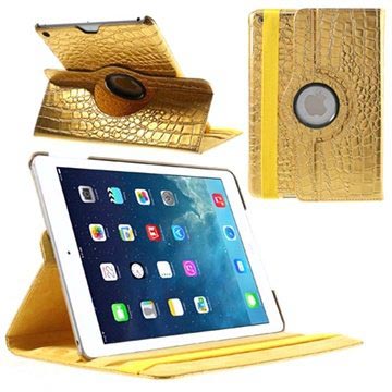 iPad Air Rotary Smart Leder Tasche - Krokodil