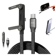 D-POWER 9204 240-W-USB-C-Kabel mit um 360° klappbarem Handyhalter - 1.5m