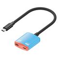 D0249 2-in-1-USB-C-Adapter für AR-Brillen und Spielkonsolen - Rot / Blau