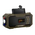 DF-570 Solar-Notfallradio mit Handkurbel und 5000-mAh-Powerbank - Olivgrün