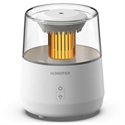 DP-160 Ultraschall-Luftbefeuchter mit Regentropfen-Effekt / Diffusor für ätherische Öle - 320ml - Weiß