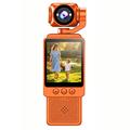 DV09 4K-WLAN-Taschenkamera zum Anstecken mit drehbarem Objektiv - Orange