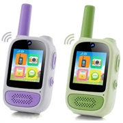 DW1 Kinder-Video-Walkie-Talkie mit MP3-Player - 2er-Set - Purpur / Grün