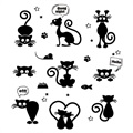 Dekorativ Lichtschalter Schwarze Katze Wandaufkleber