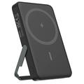 Deltaco 5000mAh Powerbank mit Magnetfunktion und Ständer - Schwarz