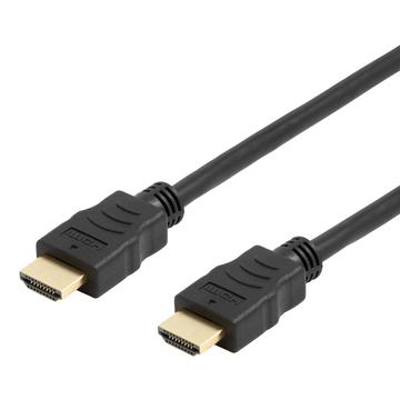 Deltaco Hochgeschwindigkeits-HDMI 2.0-Kabel mit Ethernet - 1 m - Schwarz