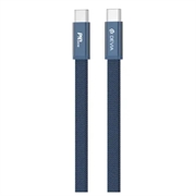 Devia Ultra3 USB-C-Kabel mit flachem Metallgeflecht - 240W - 1.5m - Blau