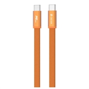 Devia Ultra3 USB-C-Kabel mit flachem Metallgeflecht - 240W - 1.5m - Orange