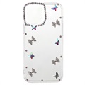 Diamant-Dekor iPhone 13 Mini TPU Case - Schmetterlinge