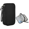 Zweilagige Organizer-Tasche für Reiseelektronik - Schwarz