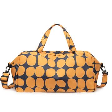 Wasserdichte Reisetasche mit Trocken- und Nasstrennung - Orange / Schwarz