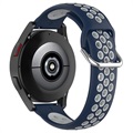 Zweifarbiges Samsung Galaxy Watch4/Watch4 Classic/Watch5/Watch6 Silikon Sportarmband - Dunkel Blau / Grau