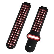 Garmin Forerunner 235/630/735 Zweifarbiges Silikon Sportarmband - Schwarz / Rot