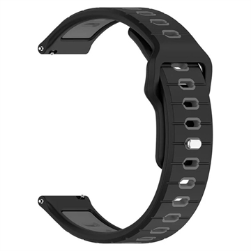 Garmin Vivoactive 6 Zweifarbiges Silikon Sportarmband - Schwarz / Grau
