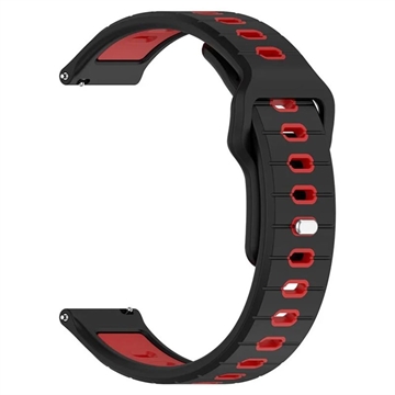 Garmin Vivoactive 6 Zweifarbiges Silikon Sportarmband - Schwarz / Rot