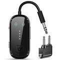 Dual-Link-2-in-1-Bluetooth-Audioadapter für Flugzeug, Auto und Zuhause - Schwarz