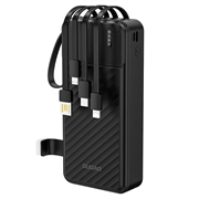 Dudao K11 Pro 20000mAh Power Bank mit eingebauten Kabeln - Schwarz