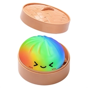 Knödelförmiges, weiches Stressabbau-Spielzeug mit Dampfgarer - Regenbogen