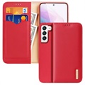 Dux Ducis Hivo Samsung Galaxy S22 5G Lederhülle mit Geldbörse (Offene Verpackung - Ausgezeichnet) - Rot