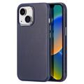 Dux Ducis Naples iPhone 14 Plus Leder Beschichtet Hülle - Blau