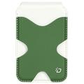 Dux Ducis Papo RFID-blockierender Magnetkartenhalter und Ständer - MagSafe-kompatibel - Weiß / Grün