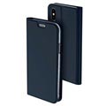 iPhone X / iPhone XS Dux Ducis Skin Pro Series Flip Case - Dunkel Blau