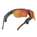 E08 AI Sports Smartbrille mit Sprachsteuerung - Schwarz/Orange